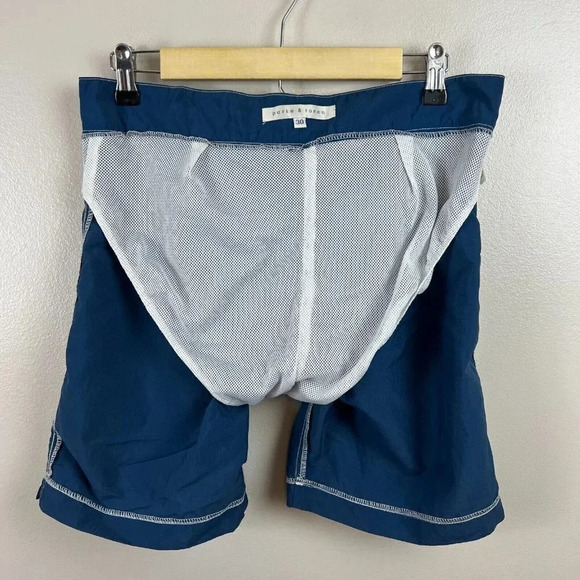 Parke & Ronen Swim Trunks Mens Size 30 Lined Blue Vacation Beach Cruise - Picture 7 of 9